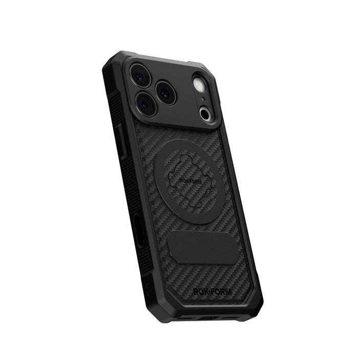 iPhone 18 Pro Camera Lens Protector mounted with Rokform Rugged Case