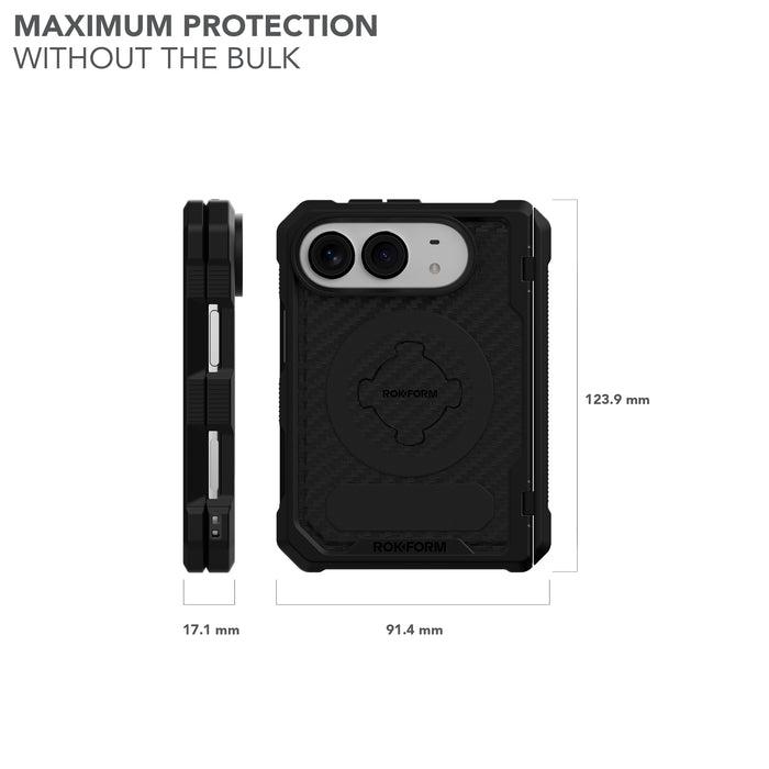 Dimensions of the iPhone Duo Rugged case by Rokform.