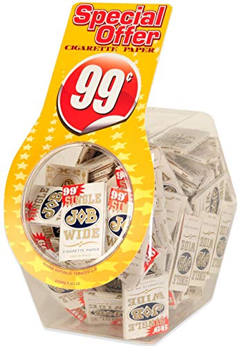JOB Single Wide White Rolling Papers 70mm | 76 Booklet Jar | Wholesale - Rolling Papers JOB wholesale supplier A1 main
