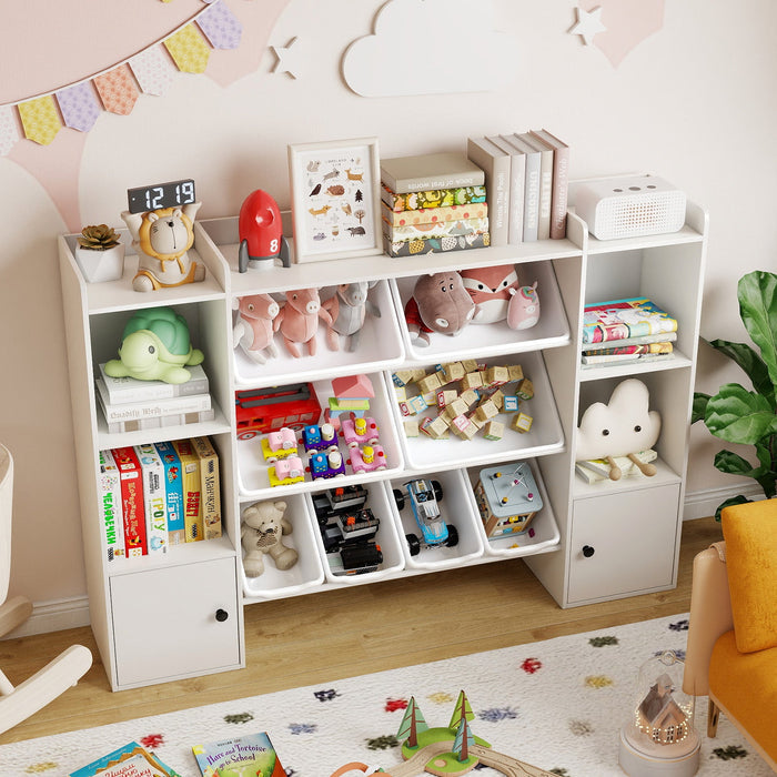 Kids Toy Storage Organizer with Bins & Bookshelf