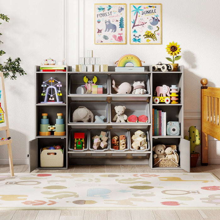 Kids Toy Storage Organizer with Bins & Bookshelf
