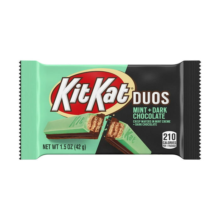 KIT KAT DUOS Dark Chocolate Mint Wafer Candy Bars, 1.5 oz (24 Count) - My Store wholesale supplier A1 main