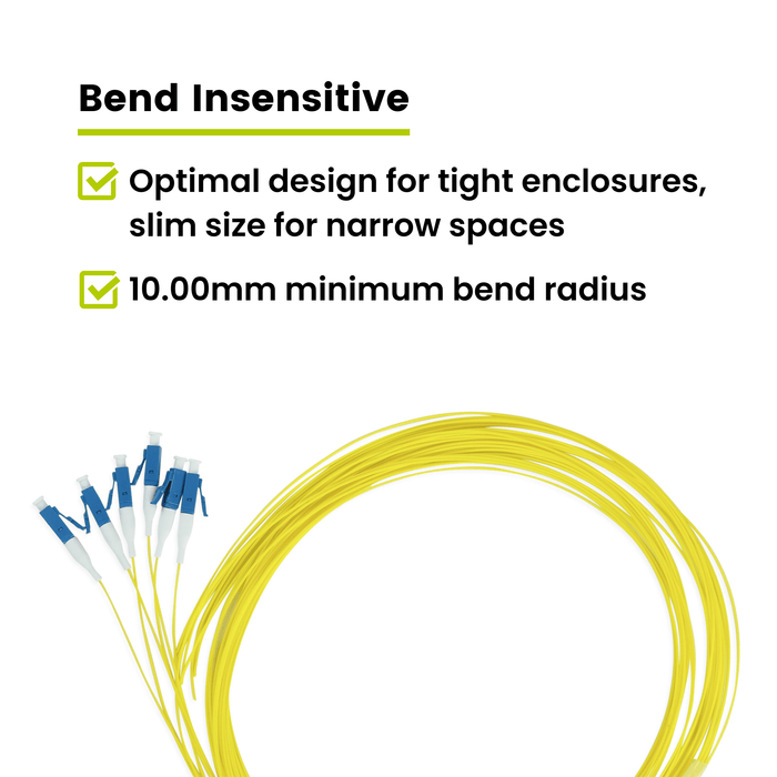 LC UPC Simplex Fiber Pigtail OS2 | SM LSZH - 6 PACK