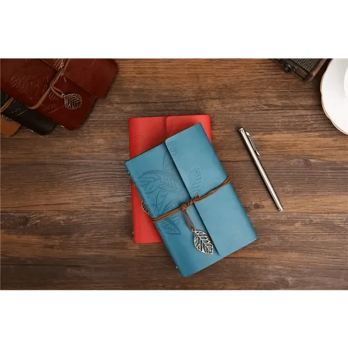 Leaf Embossed Leather Journal