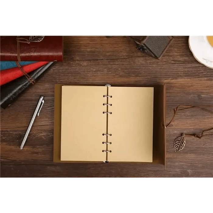 Leaf Embossed Leather Journal