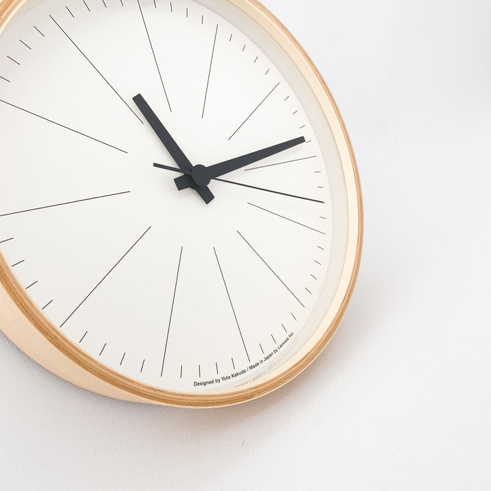 Plywood Lines Clock (YK18-17) - tortoise general store