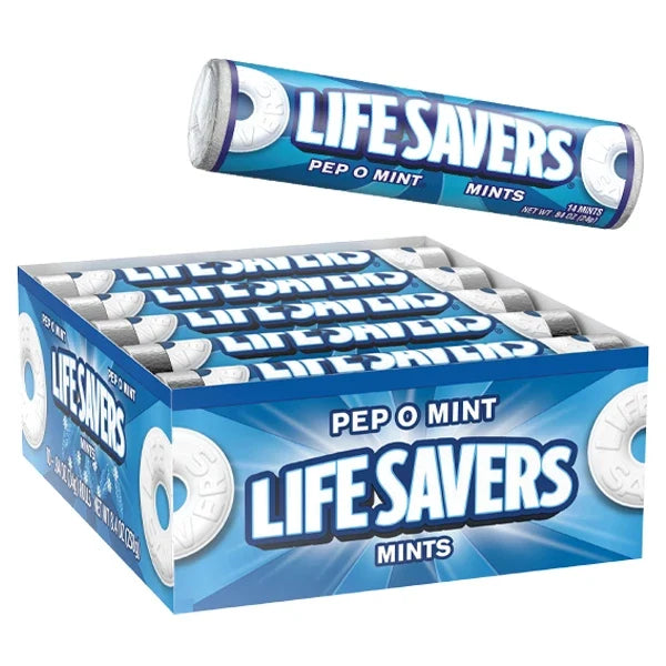 LifeSavers Rolls - Pep-O-Mint - 20ct Display Box - Candy Lifesavers wholesale supplier A1 main