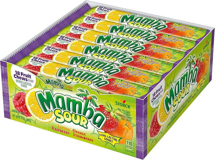 Mamba Sour Fruit Chews 18 Pieces Pack of 24 - My Store wholesale supplier A1 main