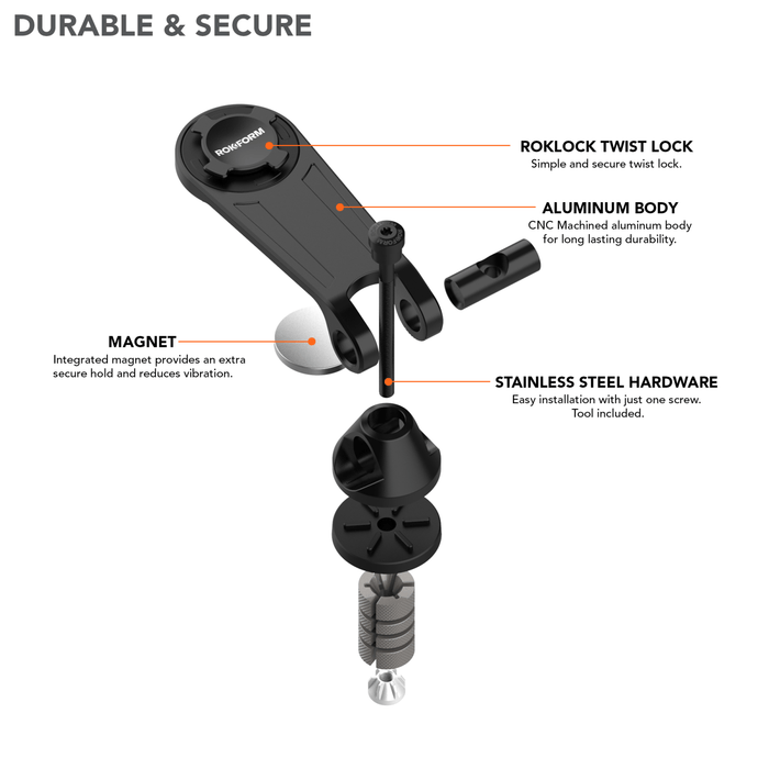 Durable Motorcycle Stem Phone Mount