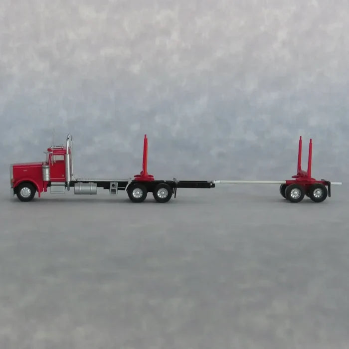 N Trainworx Red Peterbilt 379 Log Truck 47983