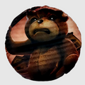 Custom pillow featuring the mischievous Naughty Bear from the game Dead by Daylight.