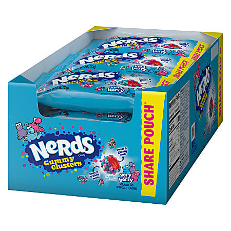 Nerds Very Berry Gummy Clusters Share Packs, 3 Oz, Set of 12 Packs - My Store wholesale supplier A1 main
