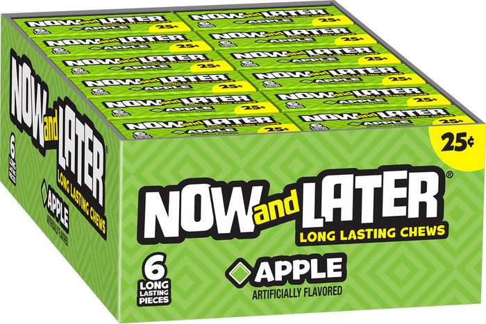 Now and Later Original Apple Taffy Chewy Candy 0.93oz (Box of 24) - My Store wholesale supplier A1 main