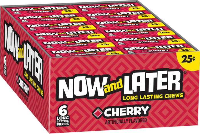Now and Later Original Strawberry Taffy Chews Candy 0.93oz (Box of 24) - My Store wholesale supplier A1 main