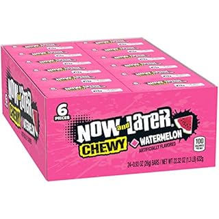 Now & Later Original Watermelon, .93 Ounce, Pack Of 24 - My Store wholesale supplier A1 main