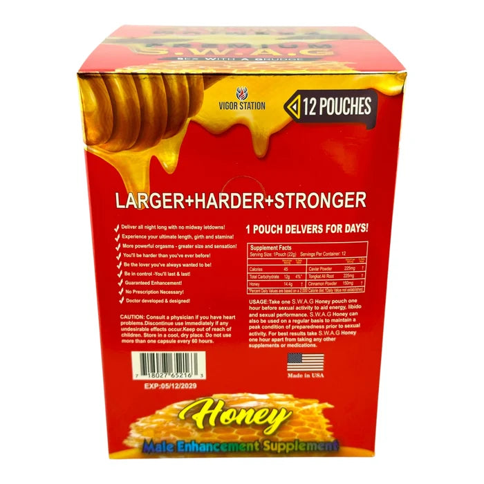 Premium Swag Honey Men’s – 12 Pack - Vitalhoneyus wholesale supplier A1 main