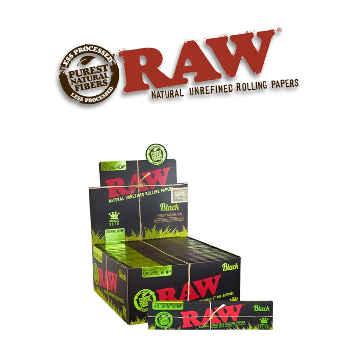 Raw Black Organic Papers King- 50ct - Rolling Papers Raw wholesale supplier A1 main