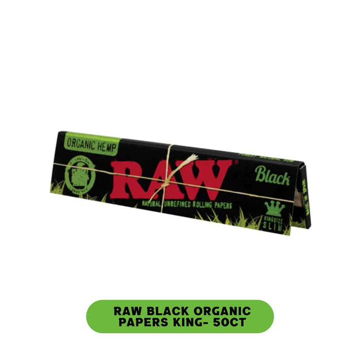 Raw Black Organic Papers King- 50ct - Rolling Papers Raw wholesale supplier A1 main