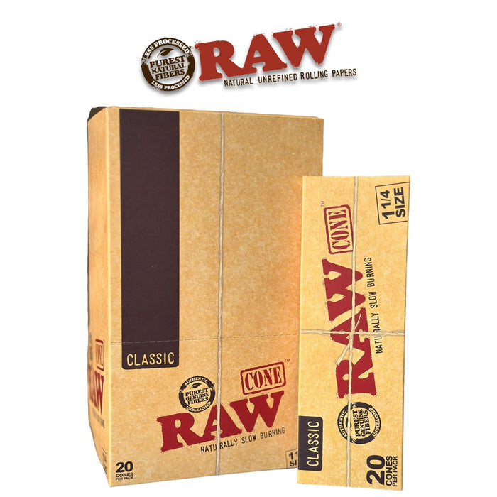 Raw Classic Cone 1 1/4 20pk-12ct - Rolling Papers Raw wholesale supplier A1 main