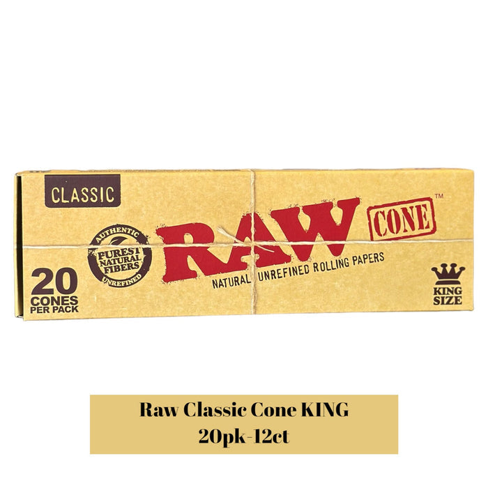 Raw Classic Cone KING 20pk-12ct - Rolling Papers Raw wholesale supplier A1 main