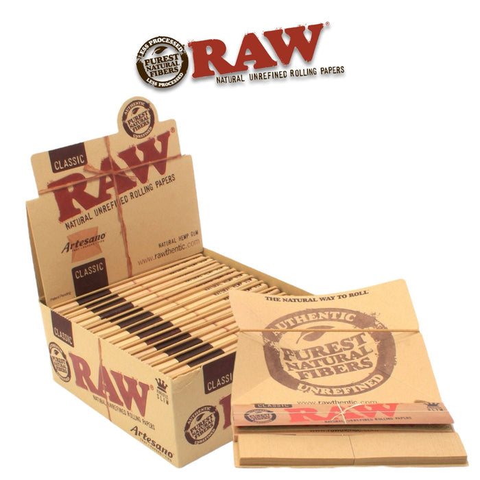 Raw Classic Papers Artesano King Slim 15ct - Rolling Papers SoCAL Distro LLC wholesale supplier A1 main