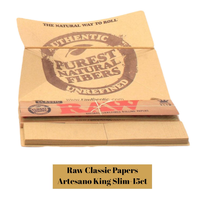 Raw Classic Papers Artesano King Slim 15ct - Rolling Papers SoCAL Distro LLC wholesale supplier A1 main
