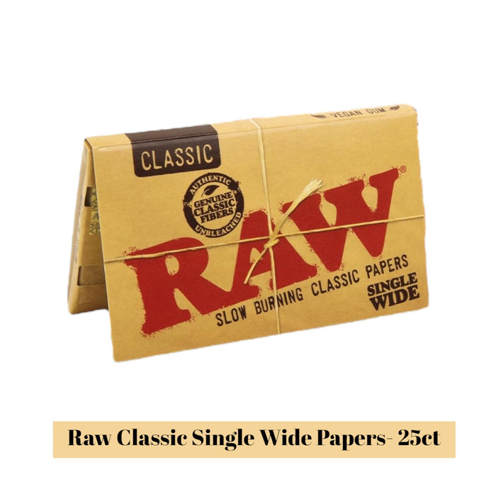 Raw Classic Single Wide Papers- 25ct - Rolling Papers Raw wholesale supplier A1 main