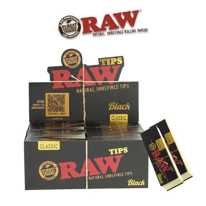 Raw Classic Tips Black-50ct - Rolling Papers Raw wholesale supplier A1 main