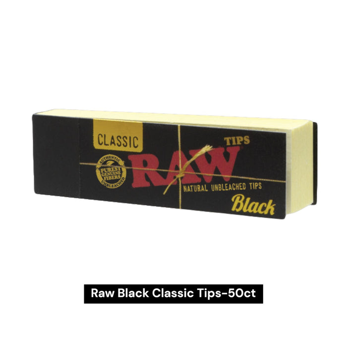 Raw Classic Tips Black-50ct - Rolling Papers Raw wholesale supplier A1 main