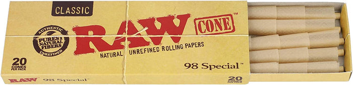RAW Cones 98 Special 20ct (Pack of 12) - Tubes RAW wholesale supplier A1 main