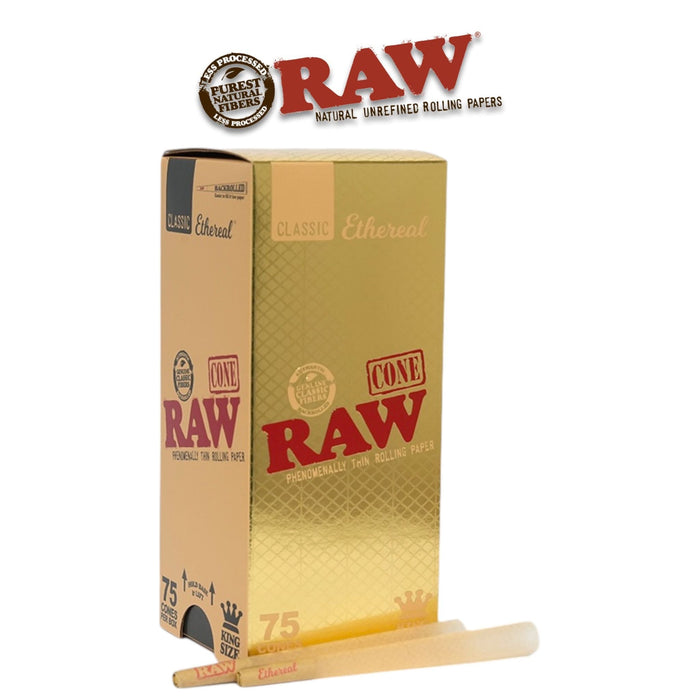 Raw Ethereal CONES Gold King -75ct - Rolling Papers Raw wholesale supplier A1 main