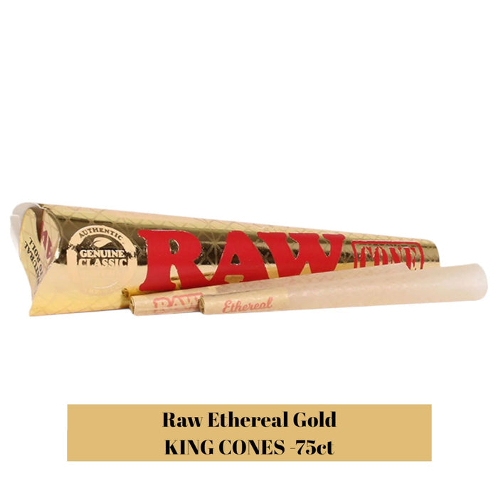Raw Ethereal CONES Gold King -75ct - Rolling Papers Raw wholesale supplier A1 main