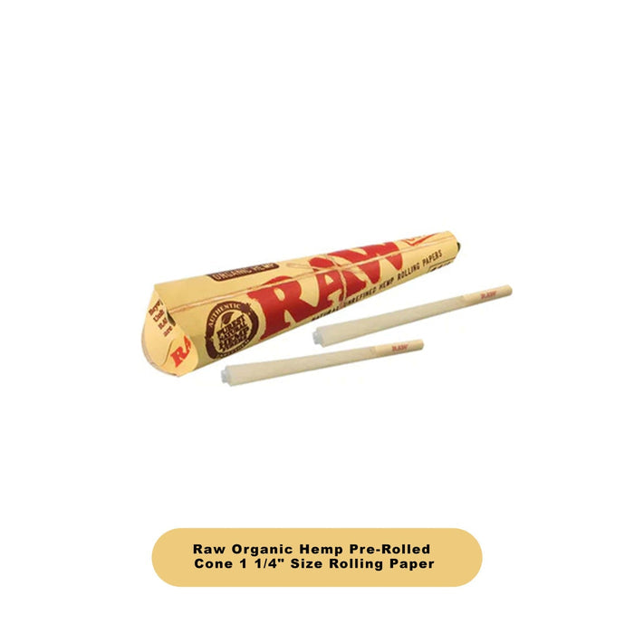 Raw Organic Hemp 1 1/4 Cones 6pk-32ct - Rolling Papers Raw wholesale supplier A1 main