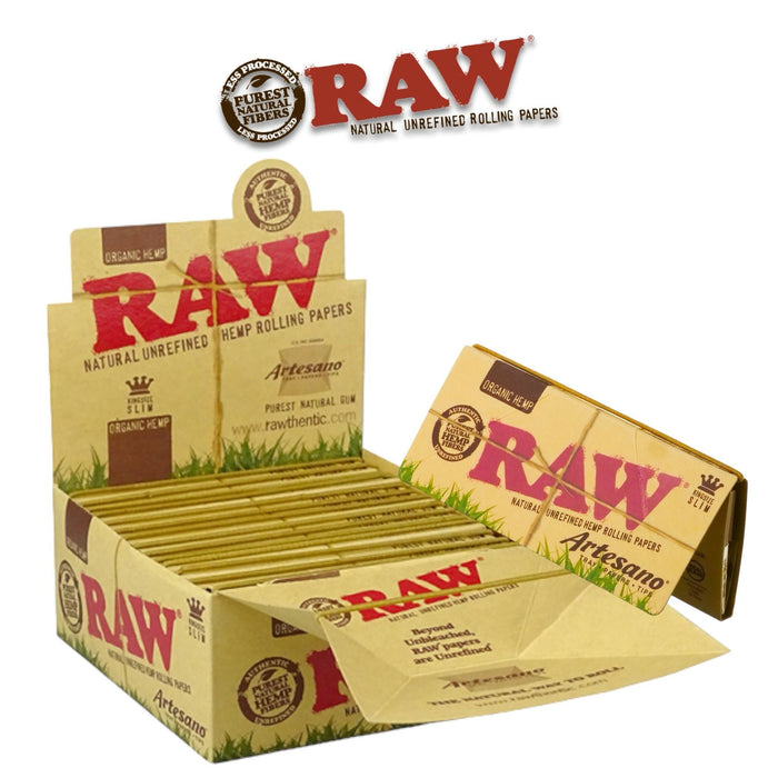 Raw Organic Papers Artesano King Slim-15ct - Rolling Papers Raw wholesale supplier A1 main