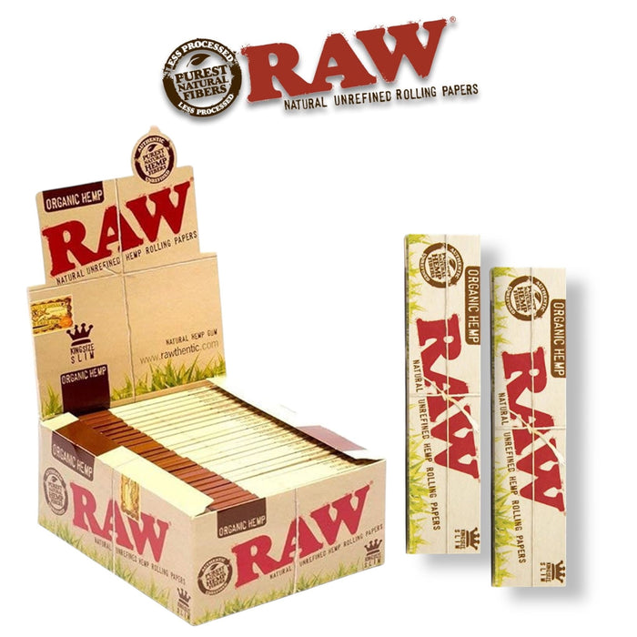Raw Organic Papers King Slim-50ct - Rolling Papers Raw wholesale supplier A1 main