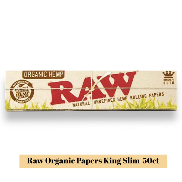 Raw Organic Papers King Slim-50ct - Rolling Papers Raw wholesale supplier A1 main
