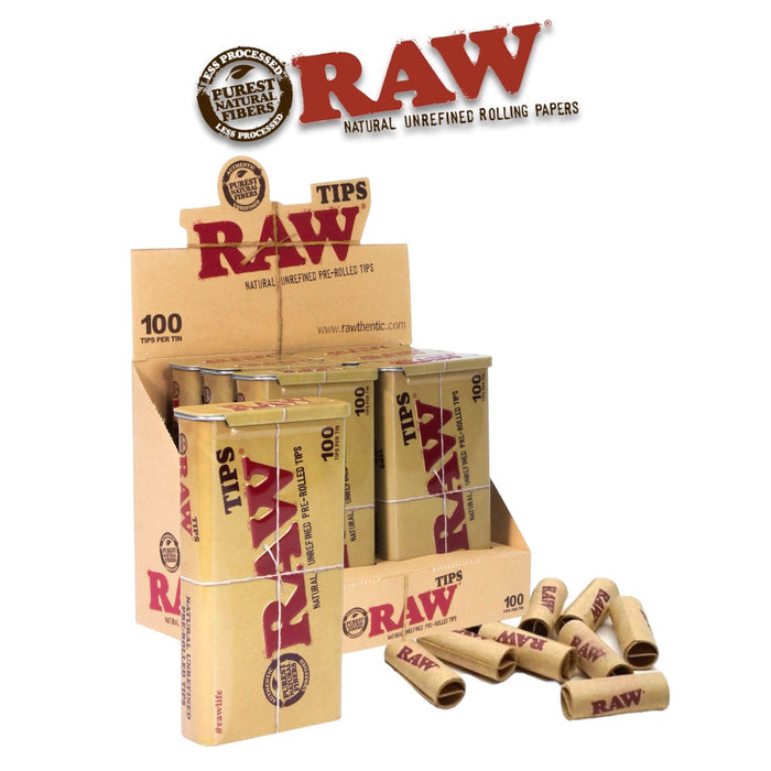 Raw Tips TIN pack-100ct - Rolling Papers Raw wholesale supplier A1 main