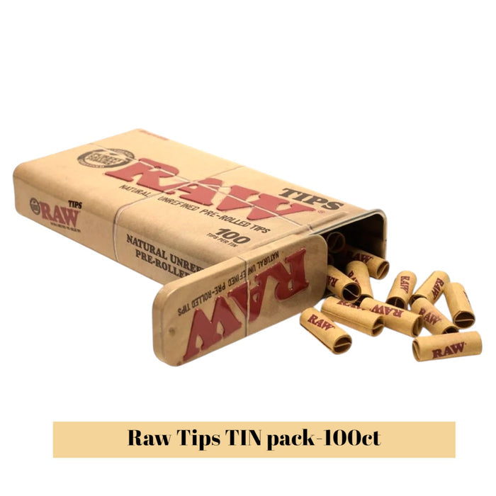 Raw Tips TIN pack-100ct - Rolling Papers Raw wholesale supplier A1 main