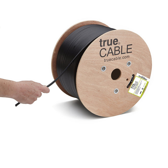 RG6 dual shield coax Riser black 1000ft