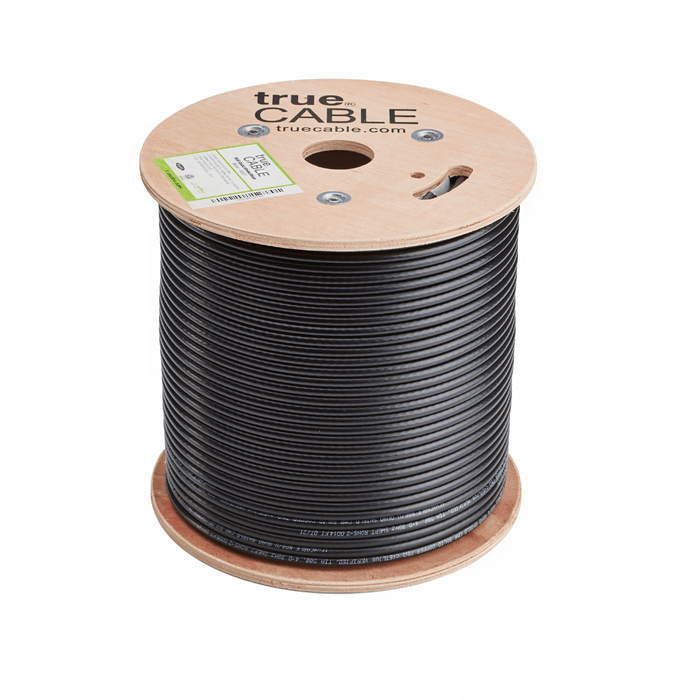 RG6 Quad Shield Riser Black 500ft