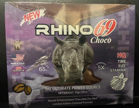 Rh1n0 69 Choco Male 12 Count Box - Sexual enhancement lockoutsupplements wholesale supplier A1 main