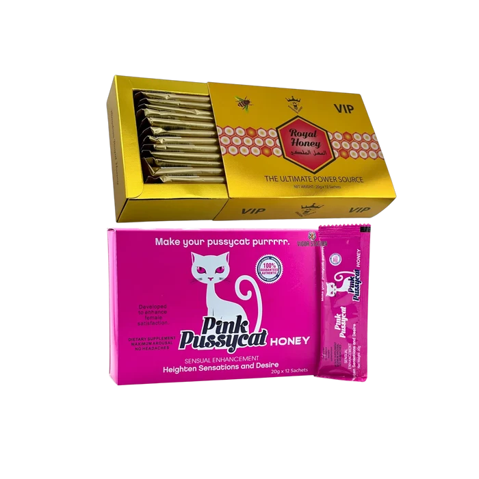 Royal Honey & Pink Pussycat Combo Pack — 2 Box Bundle | Retail & Wholesale - Honey Packs Royal Honey, Pink Pussycat wholesale supplier A1 main