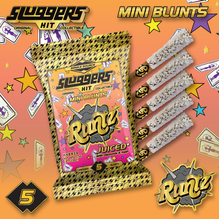 Sluggers Runtz infused minu blunts poster
