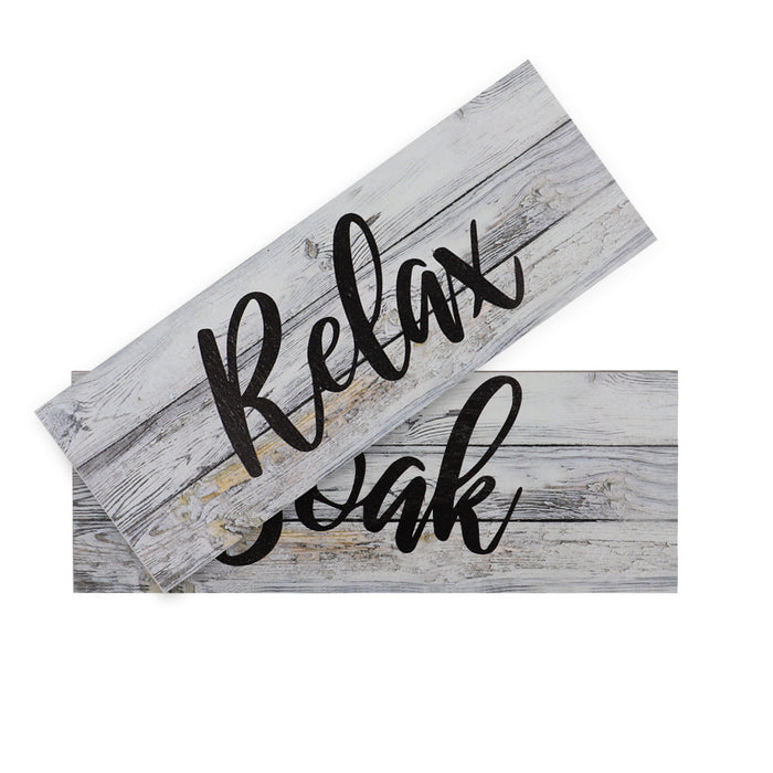 Rustic Bathroom Wooden Sign