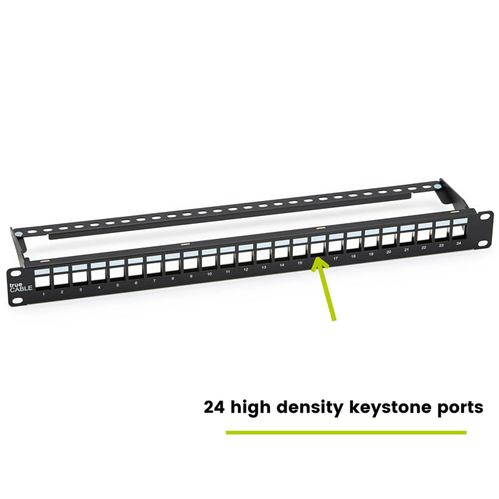 24-port keystone patch panel shielded