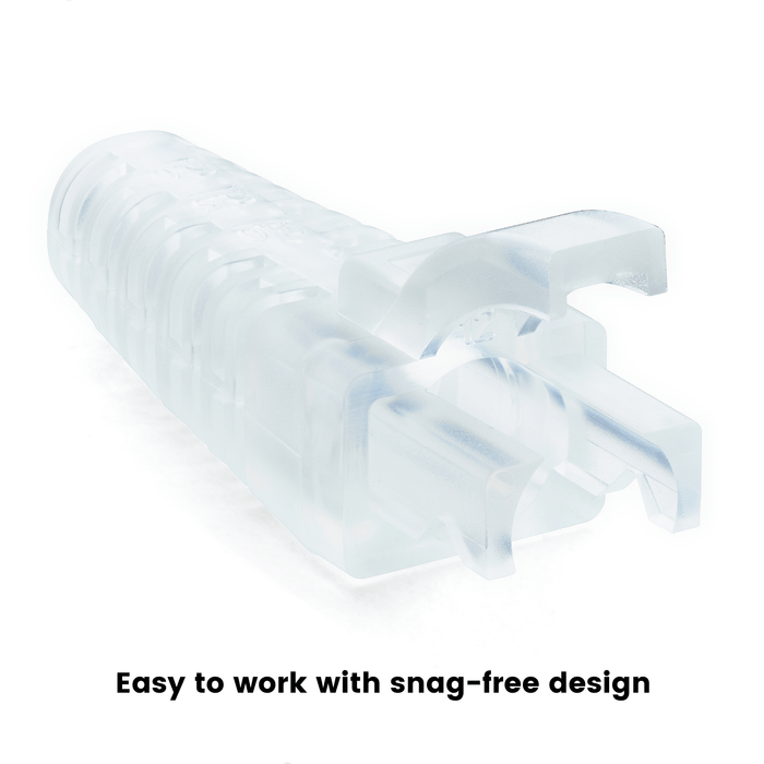 Cut-to-Fit RJ45 Strain Relief Boot | Small | 100pc | Snag Free Design