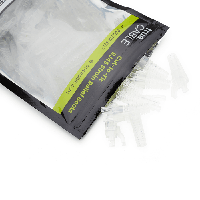 Cut-to-Fit RJ45 Strain Relief Boot | Small | 100pc | Open Bag