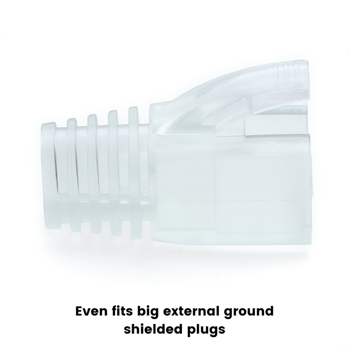 Slip On RJ45 Strain Relief Boot | Small | 100pc | Fits External Ground