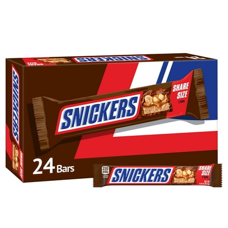 Snickers Share Size Chocolate Bars, Milk Chocolate, 3.29 Oz, 24/box - My Store wholesale supplier A1 main
