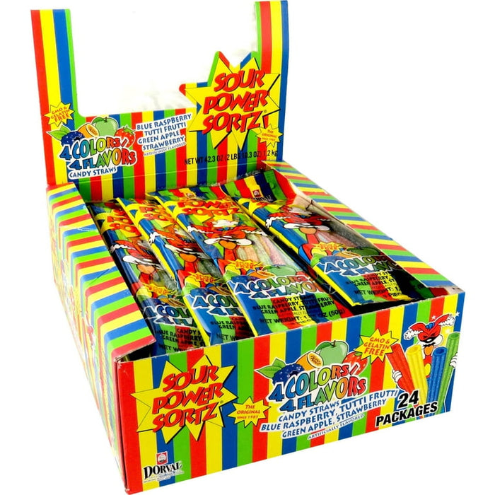Sour Power Sortz Straws (Pack of 24) - My Store wholesale supplier A1 main